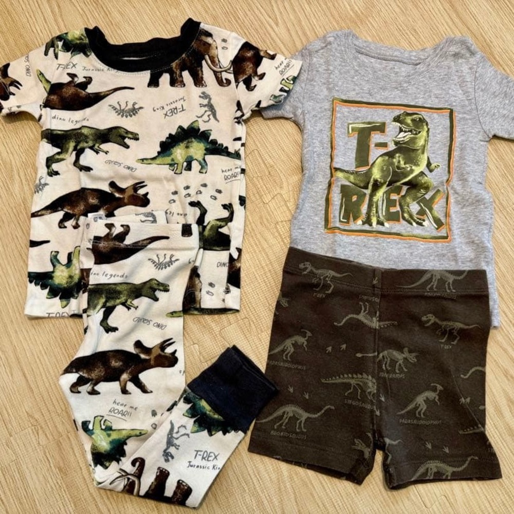 NWT Kids Headquarters Boy's 4-Piece Pajama Set - Size 8 - Dino Legends / T-Rex